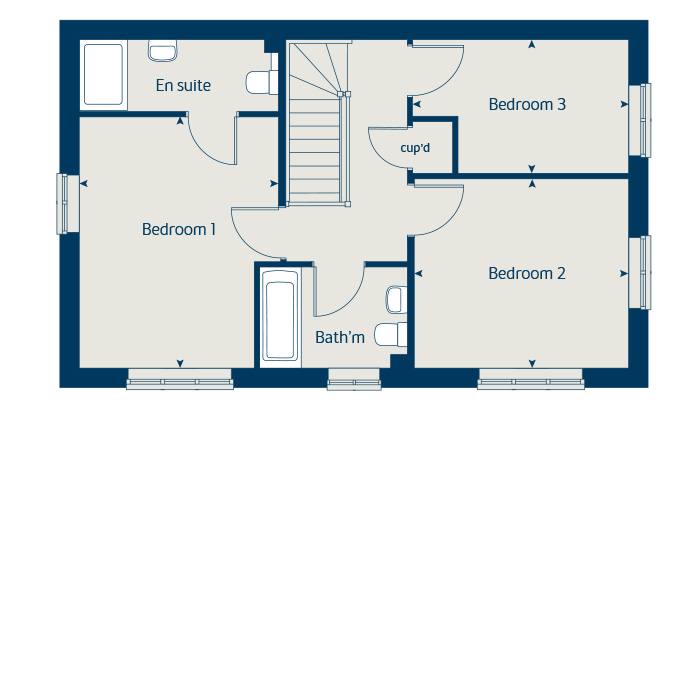 First floor floorplan of The Spruce II at Hillfoot Fields